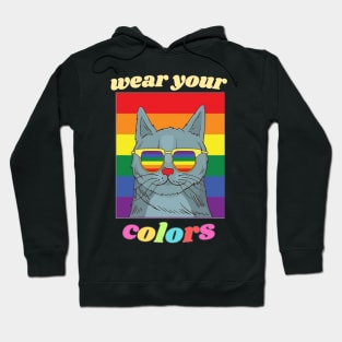 LGBT Pride Cat - Cute Rainbow Kitty - Wear your colors Hoodie